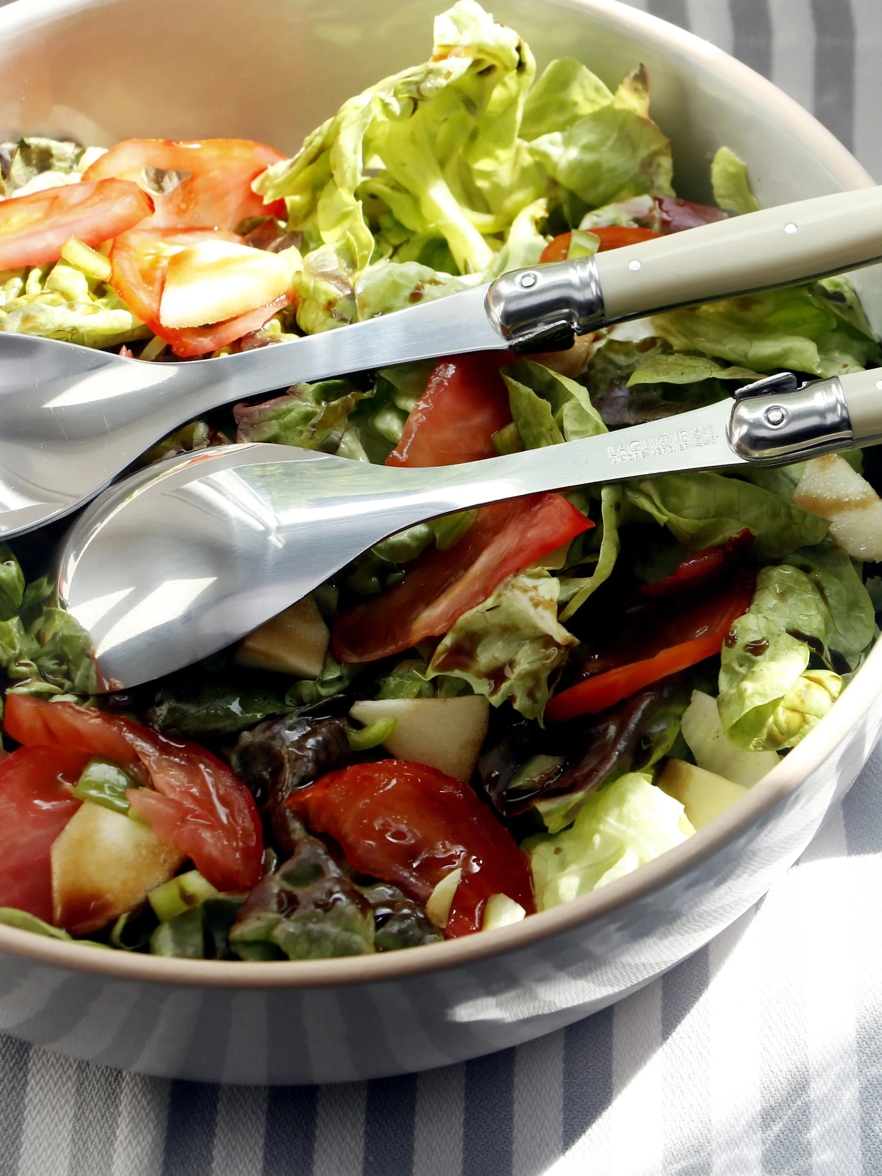 Hoogglans gepolijste saladebestek Debutant