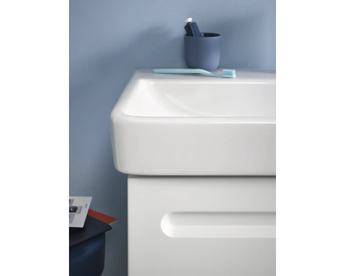 Badkamermeubelset DURAVIT nr. 1 BxHxD 45 x 200 x 35 cm, wit front, met witte wastafel en badmeubel, rechtsdraaiende deur, spiegel met LED-verlichting N10150R18180000