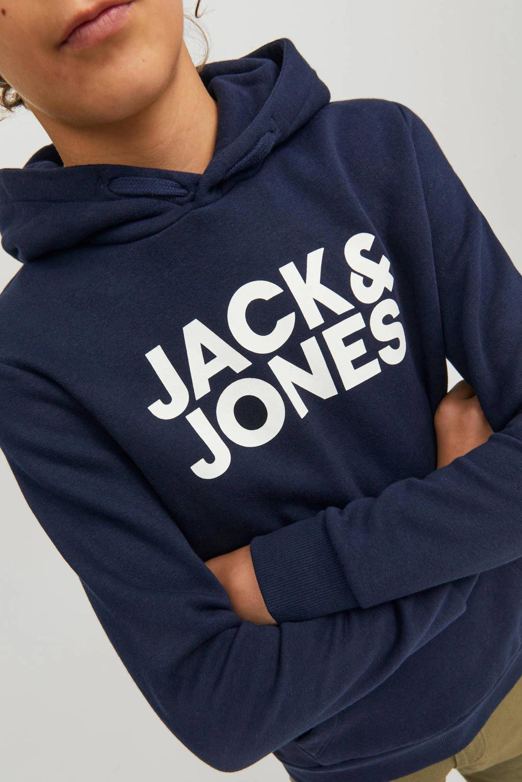 JACK & JONES hoodie - set van 2 zwart/donkerblauw
