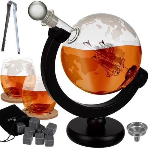 Globe Karaffelsett - Whiskeyglass & whiskey steiner - Whiskey
