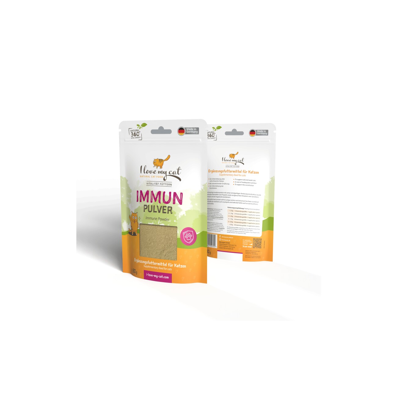 I love my cat Nahrungsergänzung für Katzen - Immun Pulver - 80g