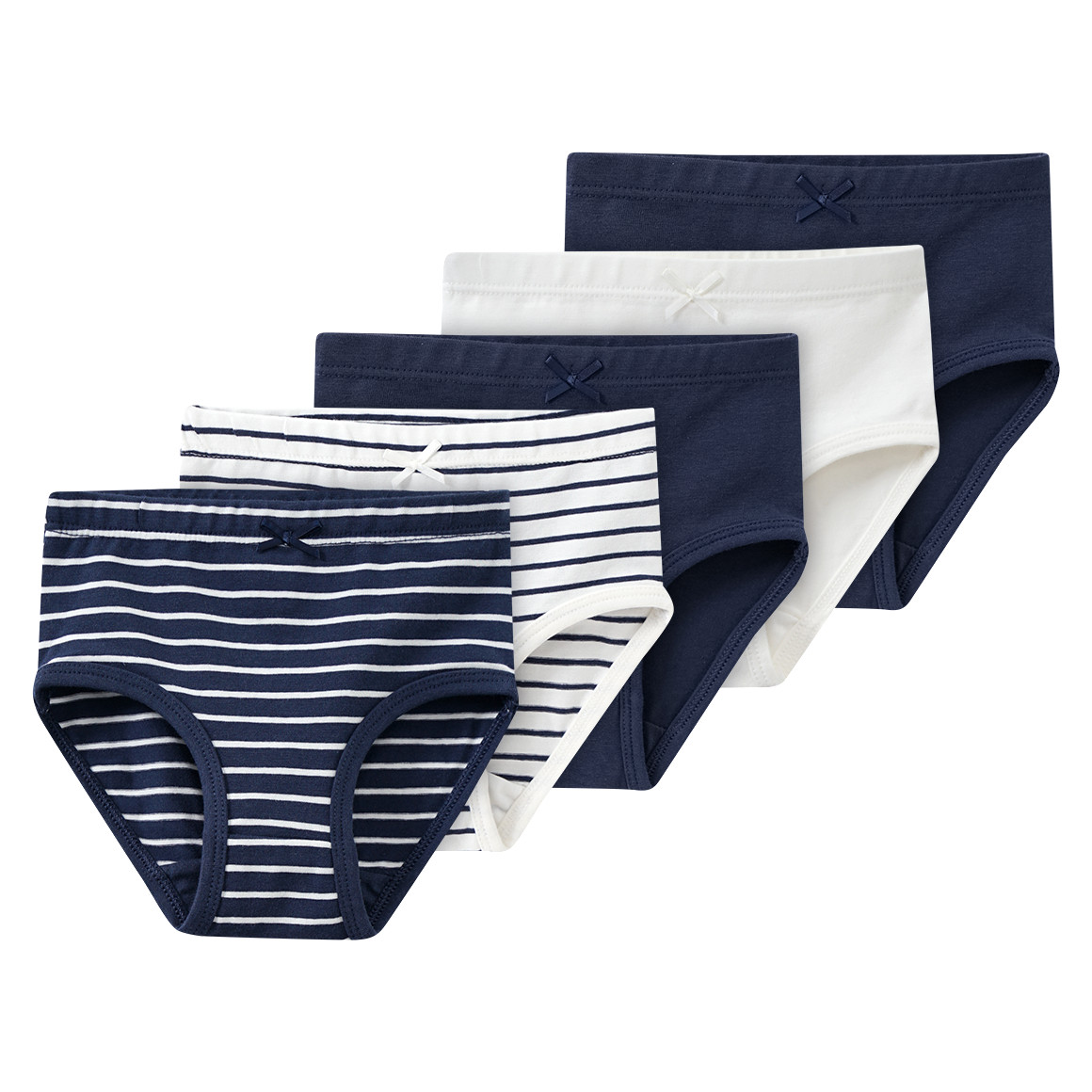 Famy 5 Baby Slips aus Bio-Baumwolle dunkelblau / weiss