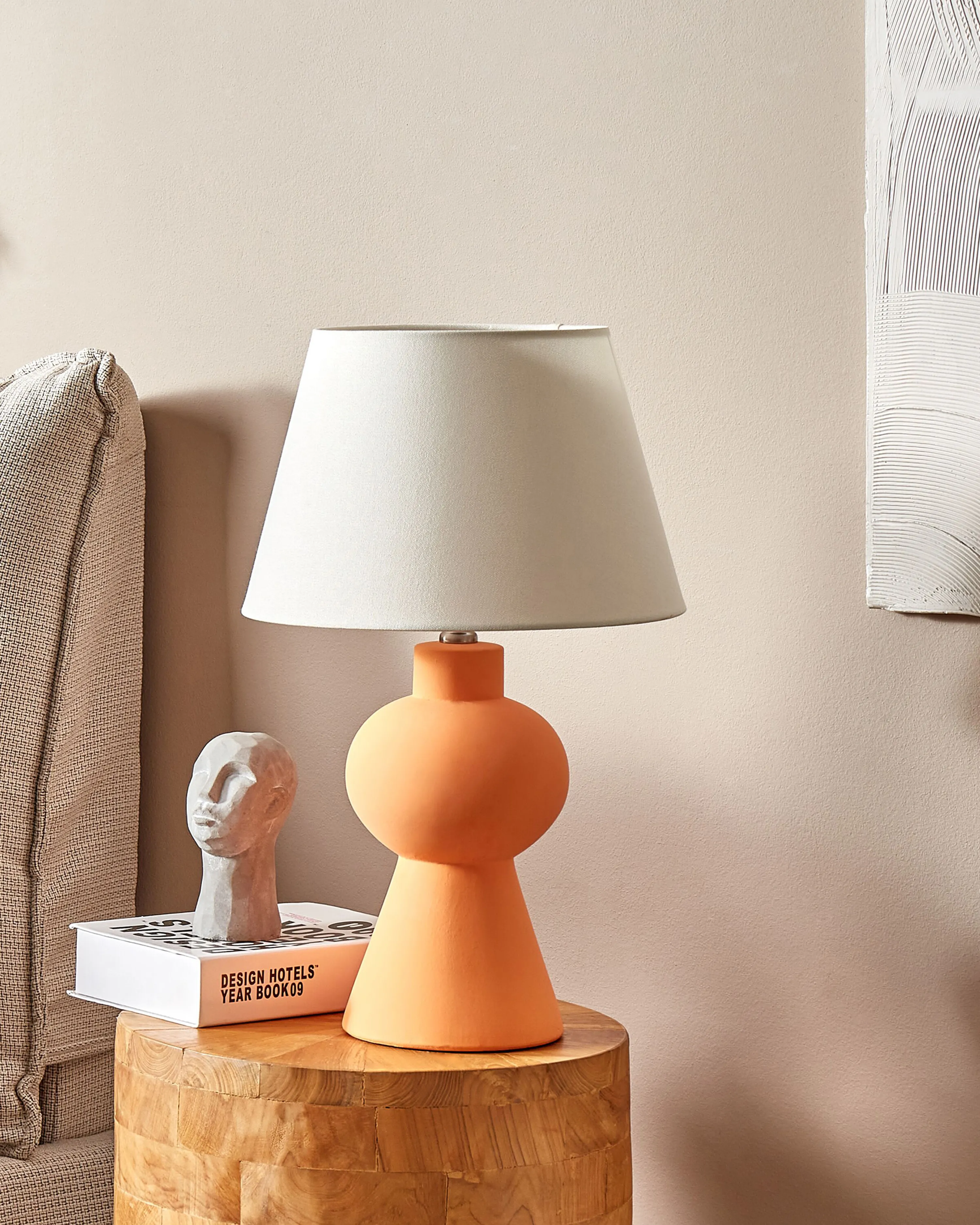 Tafellamp FABILOS Keramiek Oranje