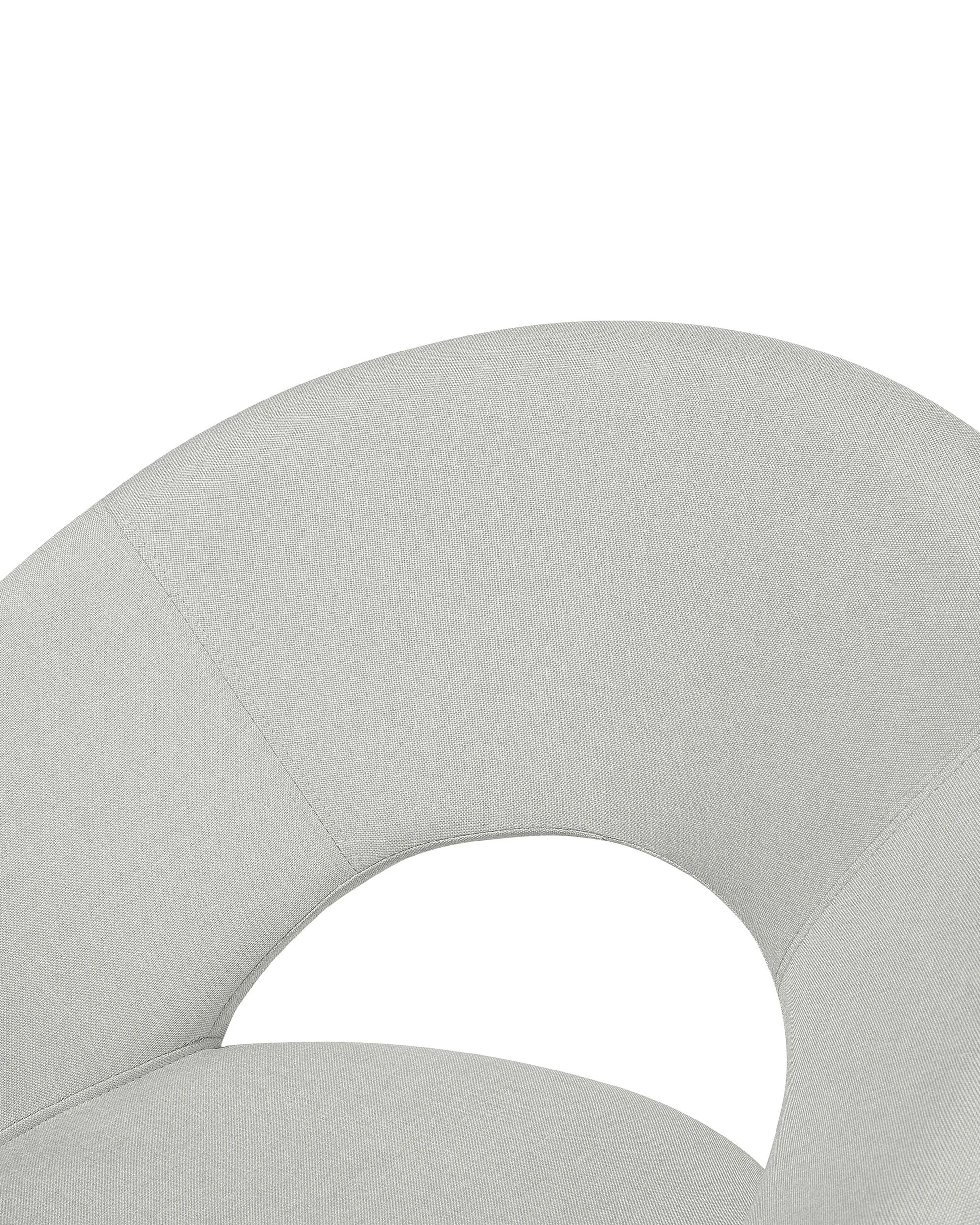 Set van 2 eetkamerstoelen ROSLYN Stof Lichtgrijs