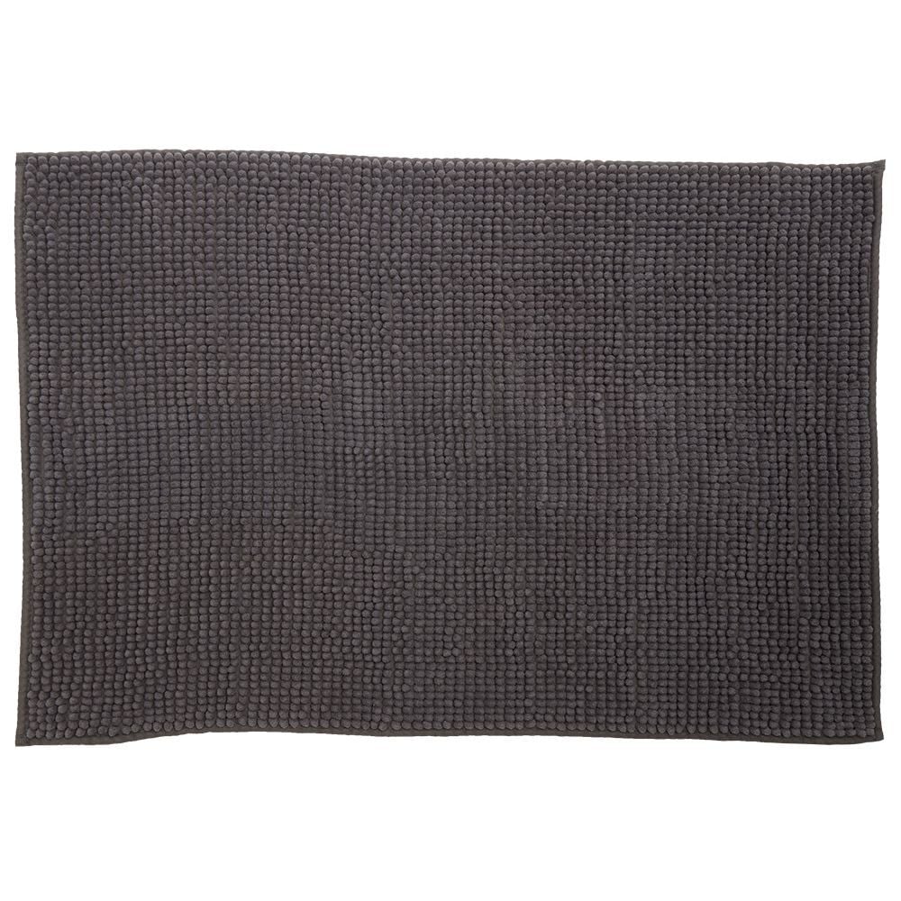 Tapis salle de bain chenille gris