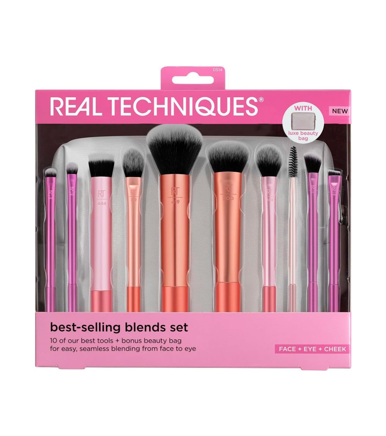 Real Techniques - Conjunto de pincéis + nécessaire Best-selling Blends Set