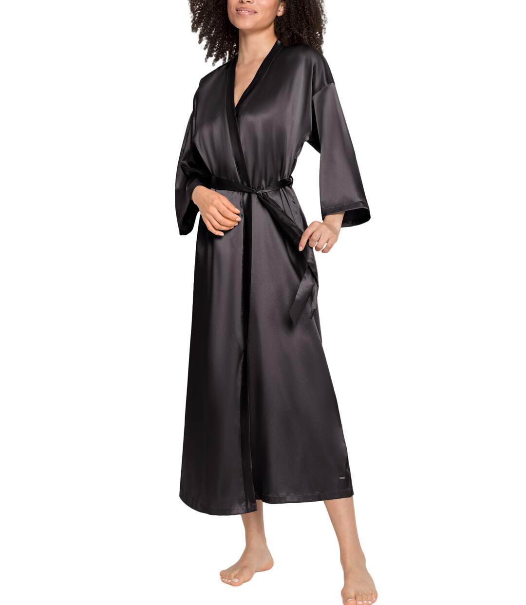 Kimono long satin Zusatz Lascana