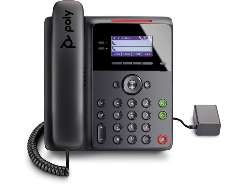 HP Tischtelefon Poly Edge B30 Schwarz, Google Voice Sicherer Auftritt am Telefon