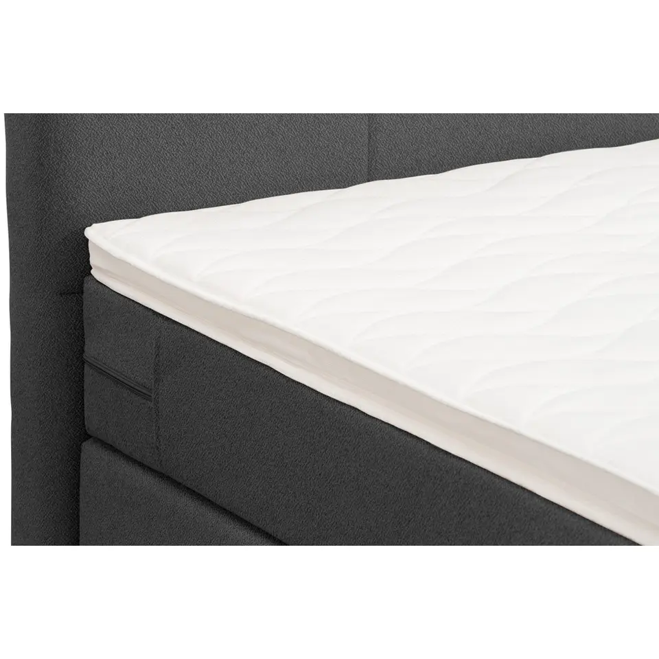 Boxspring met opbergruimte Liv geblokt - antraciet - 120x200 cm