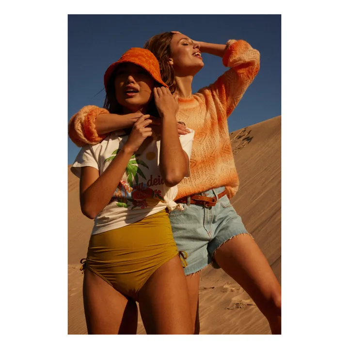 Alma Deia Pull Ajouré Mohair | Orange