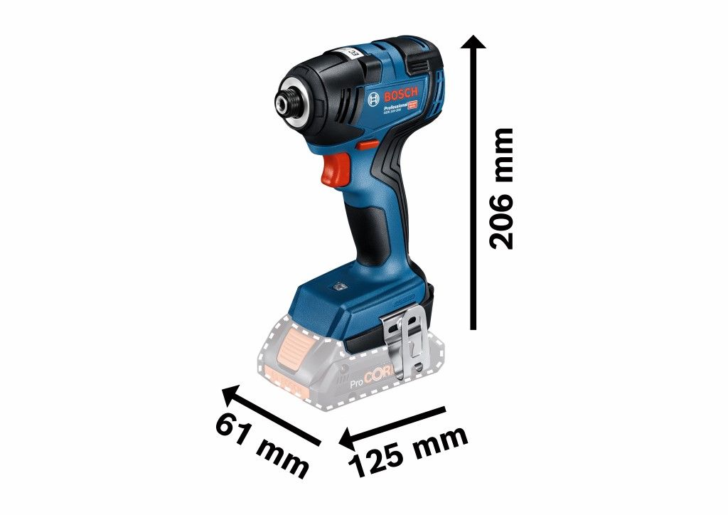 Bosch GDR 18V-200 Accu slagschroevendraaier (2x 4,0 Ah, lader GAL 18V-40 in L-Case) - 06019J2107