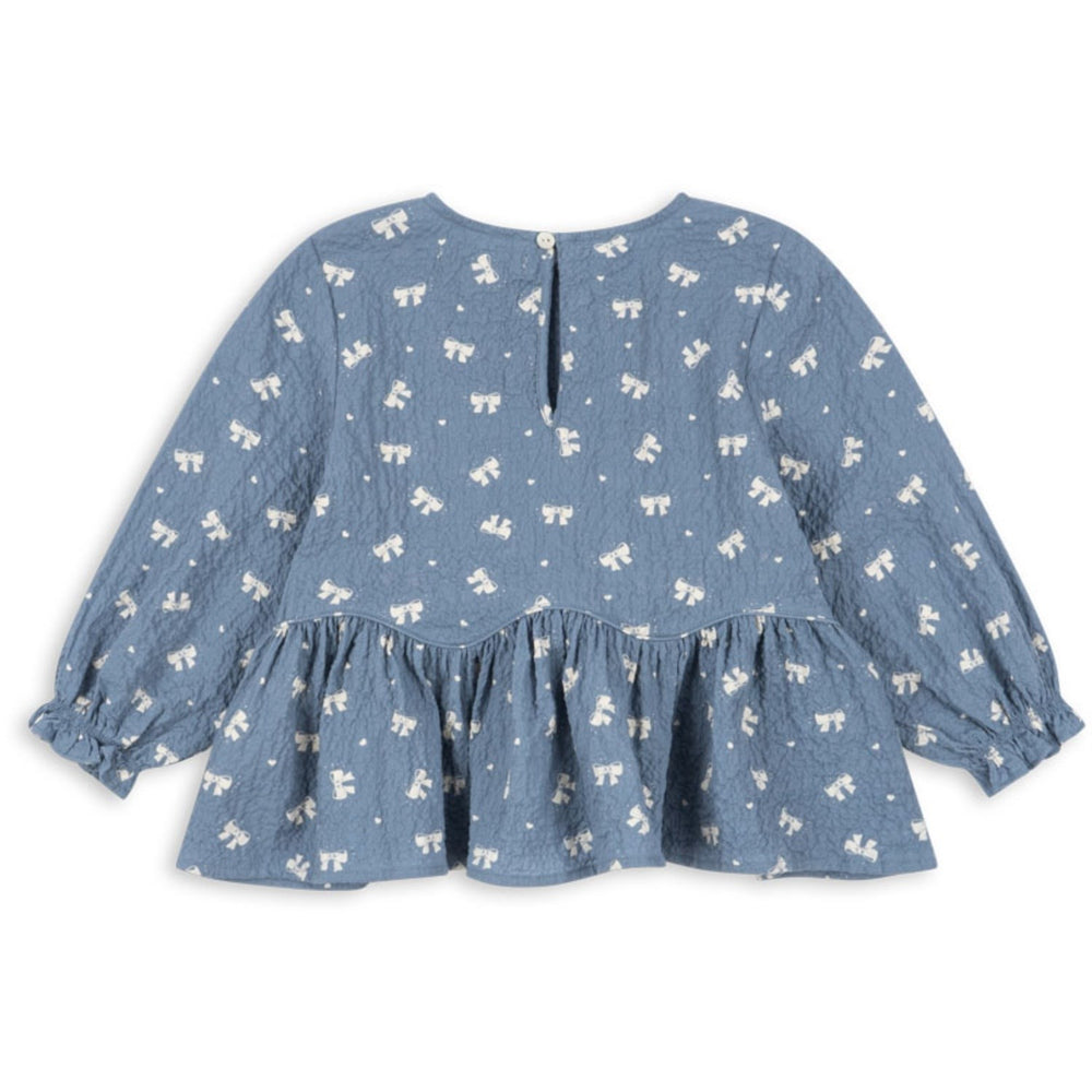 Køb Konges Sløjd Boucle Blue Vida Bluse GOTS
