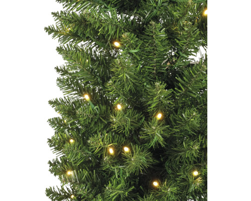 Everlands kunstkerstboom, verlicht, D 70 cm, H 240 cm, groen