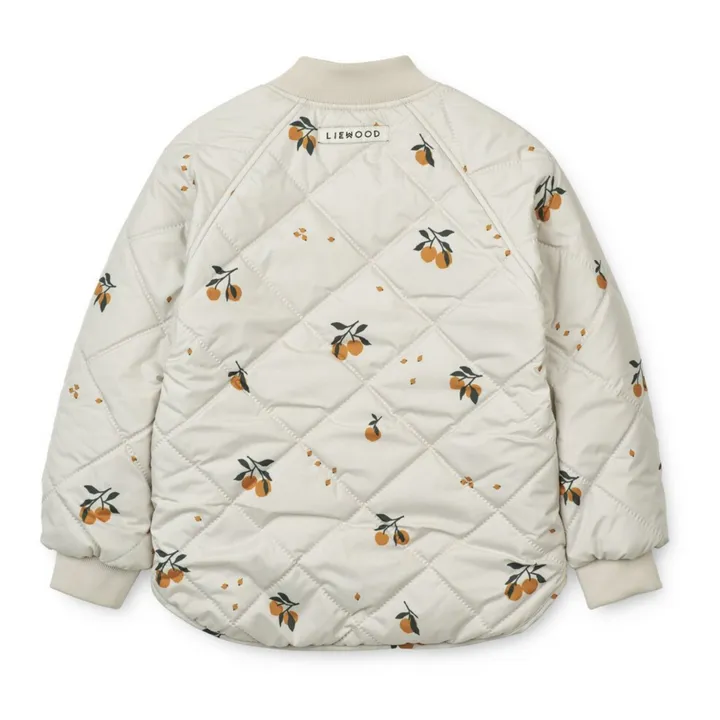 Liewood Veste + Jogger Matières Recyclées Matelassé Pêches Anniston | Ecru