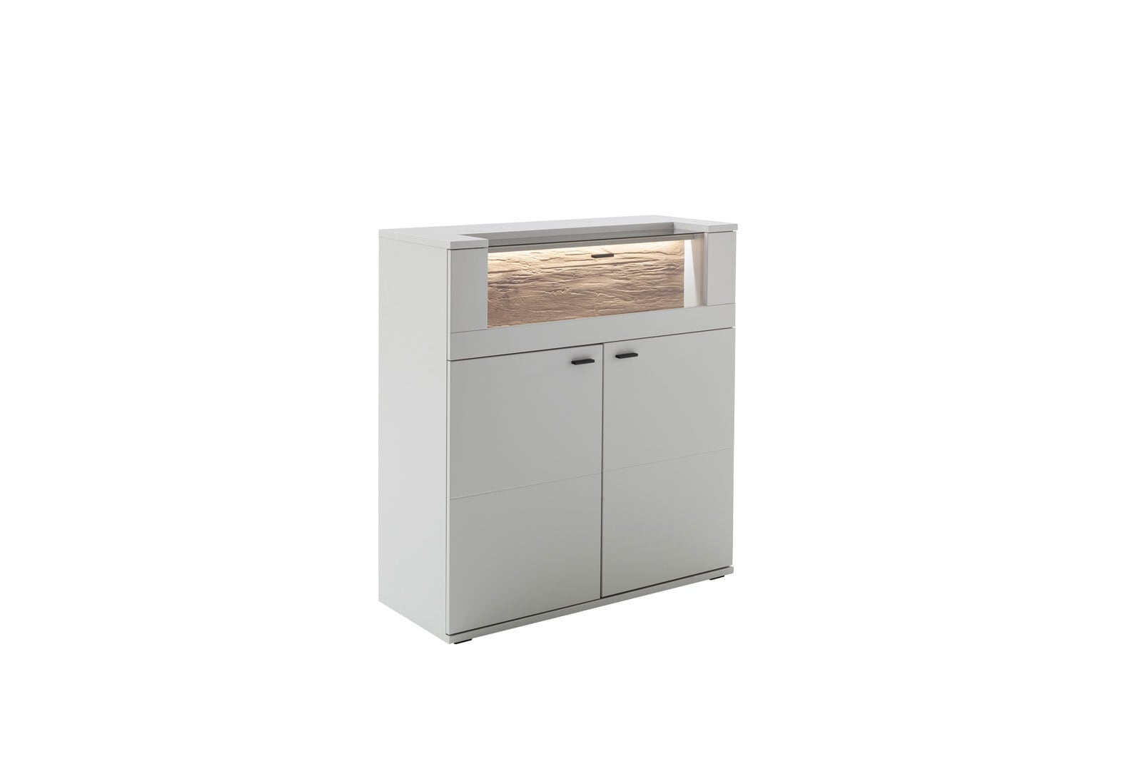CASAVANTI Highboard LISSABON modern white 110 x 118 cm