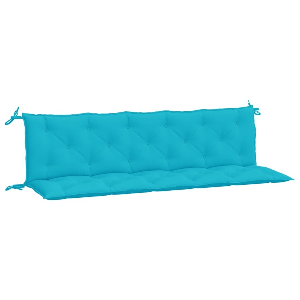 Coussins de banc de jardin 2 pcs turquoise tissu oxford