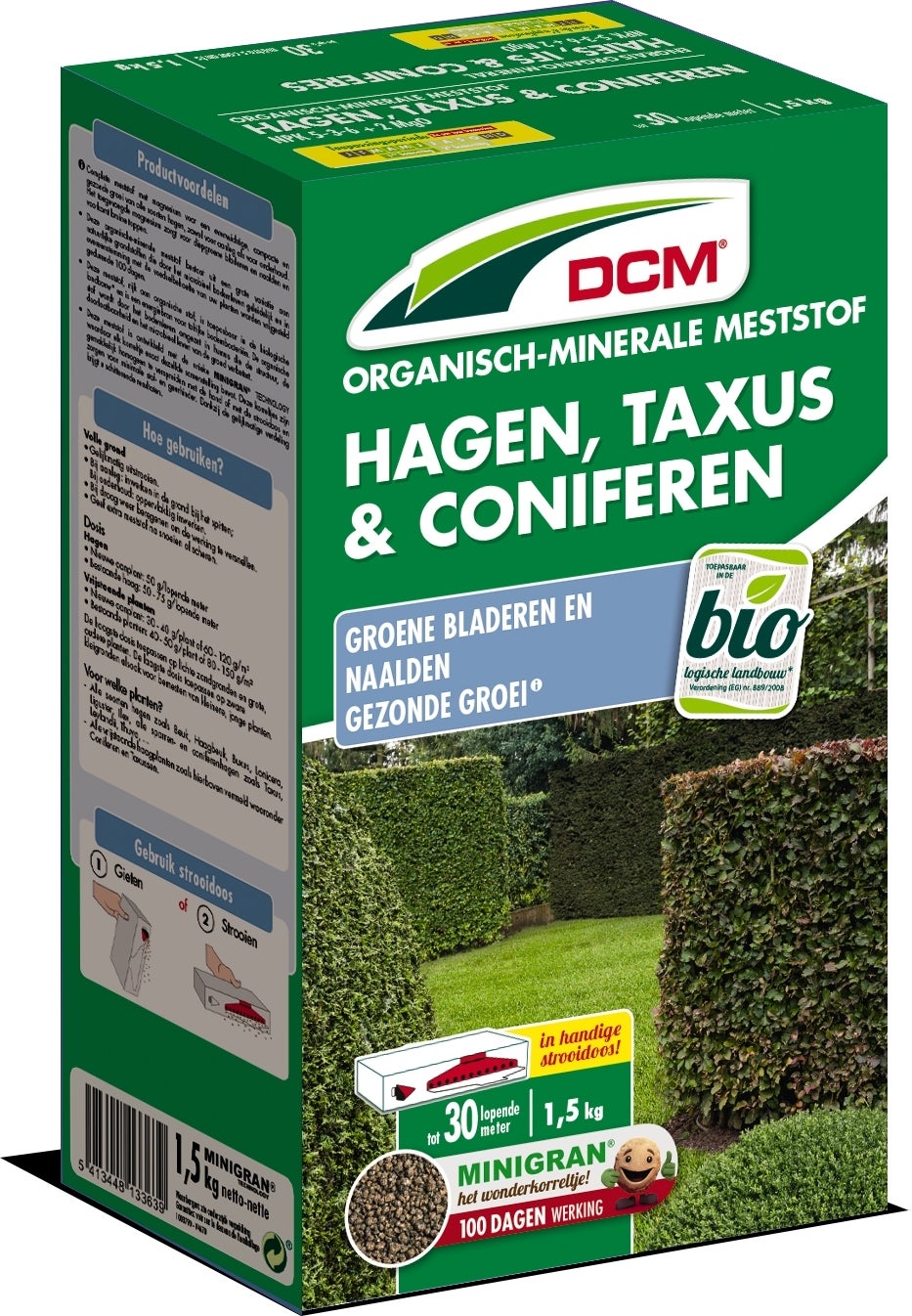 DCM Bio meststof hagen, taxus, coniferen 1,5 kg