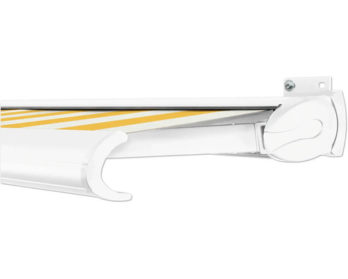 SOLUNA cassettescherm Exclusiv 2x1,5 design S2015 frame RAL 9010 zuiver wit aandrijving rechts incl. motor en wandschakelaar