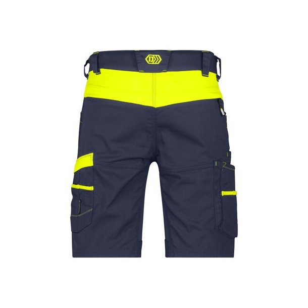 250110 Dassy Manilla dame arbejdsshorts midnatsblå - flour gul