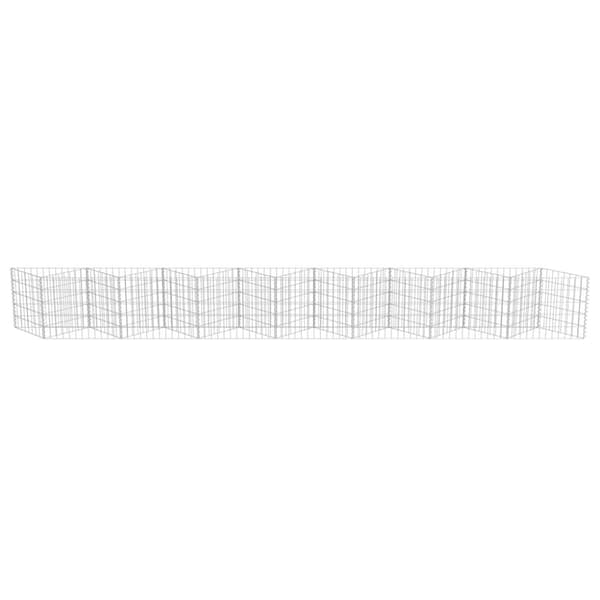 vidaXL Gabion galvanisert stål 450x30x50 cm