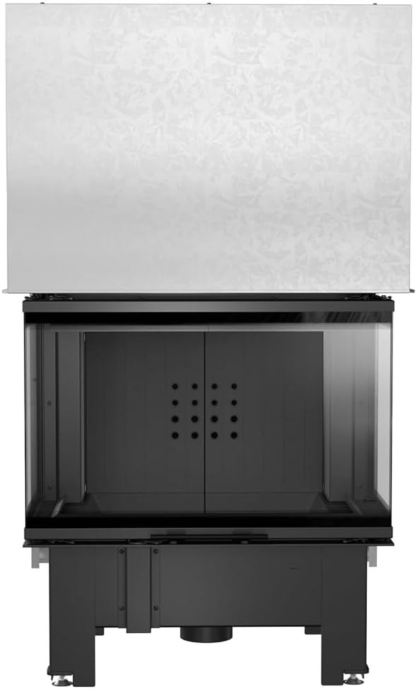 Kamineinsatz NBC 800/400 10 kW Ø 200 mit Schiebetür schwarz mit Türfeder