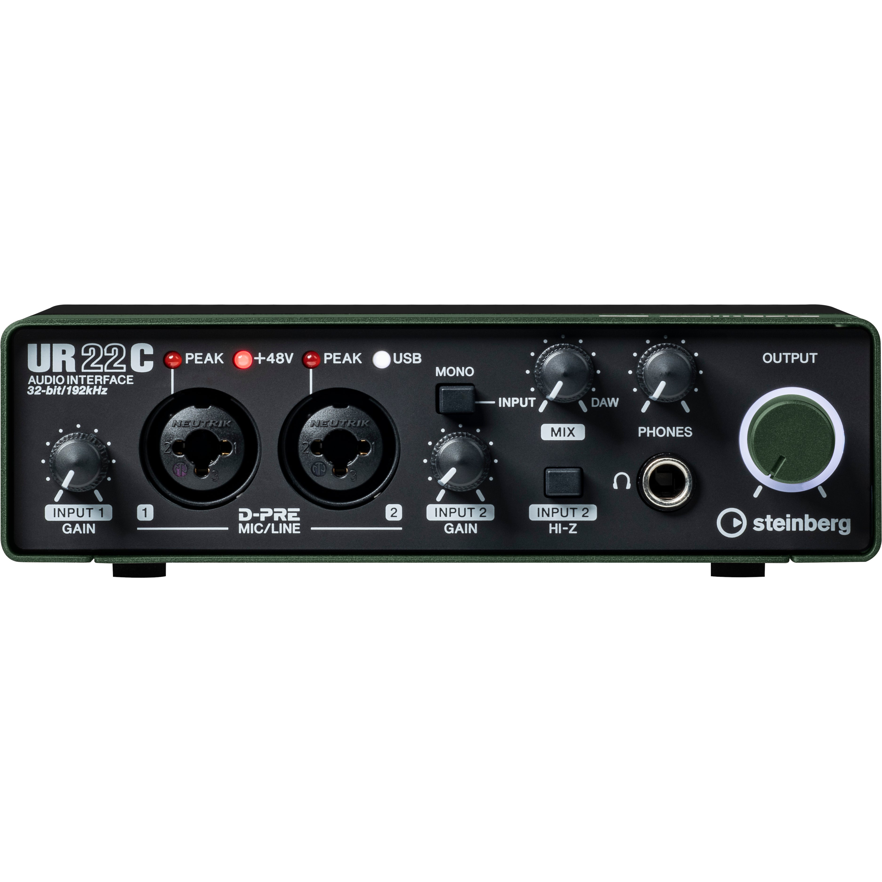 Steinberg UR22C USB 3 audio interface GREEN