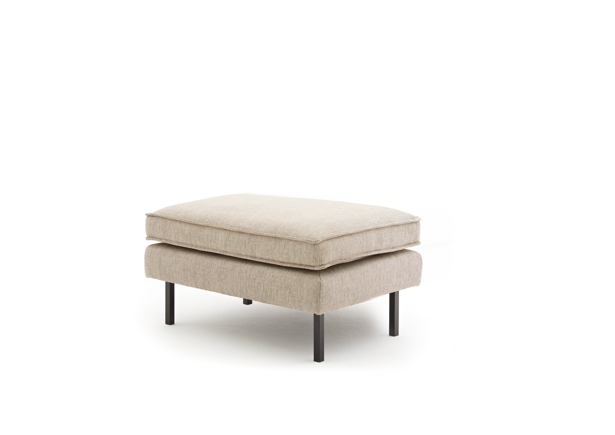 Loods 5 Design hocker Slimm Stof Outside Hocker 60x90 | Solution Lightbrown 115 | Poten: Zwart