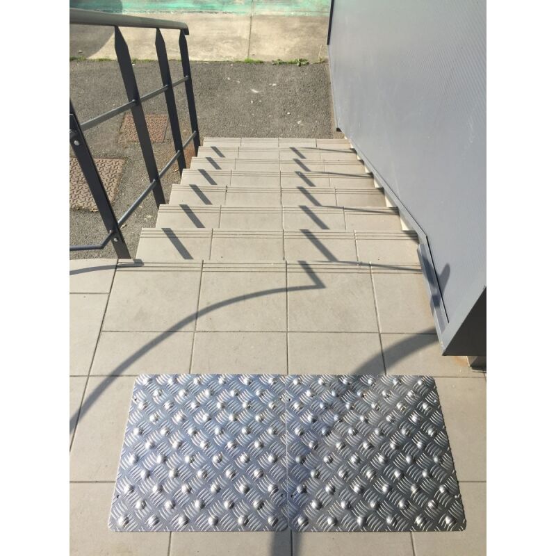 Bande d'éveil à la vigilance en aluminium ALULARM - 3 formats - Ext