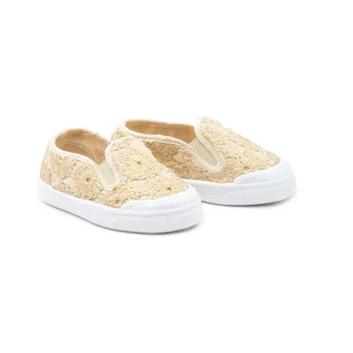 Pèpè Baskets Slip-On Broderies | Doré