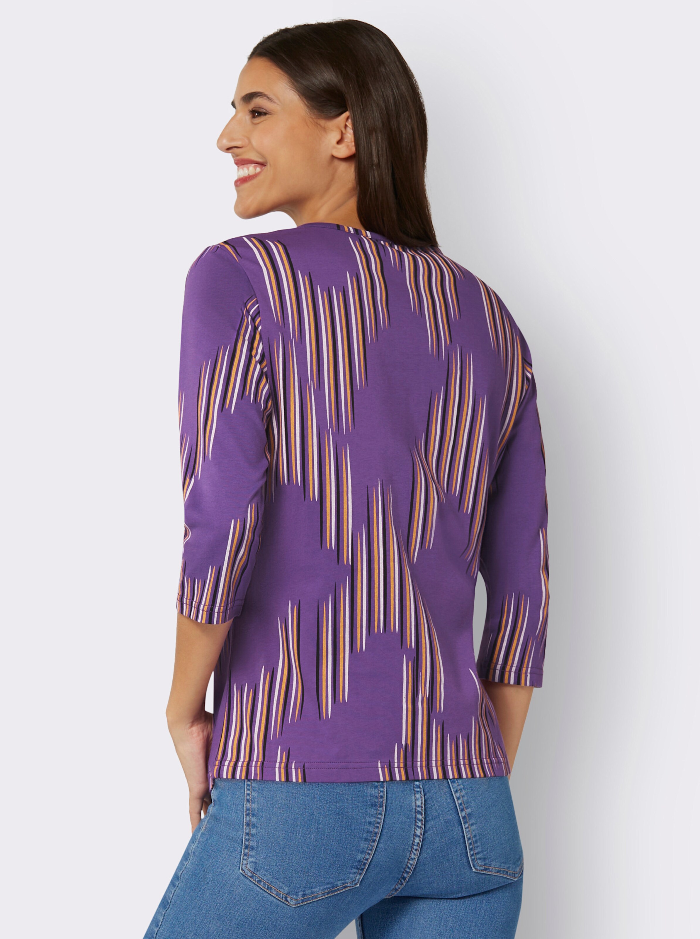 34-Arm-Shirt aus reiner Baumwolle