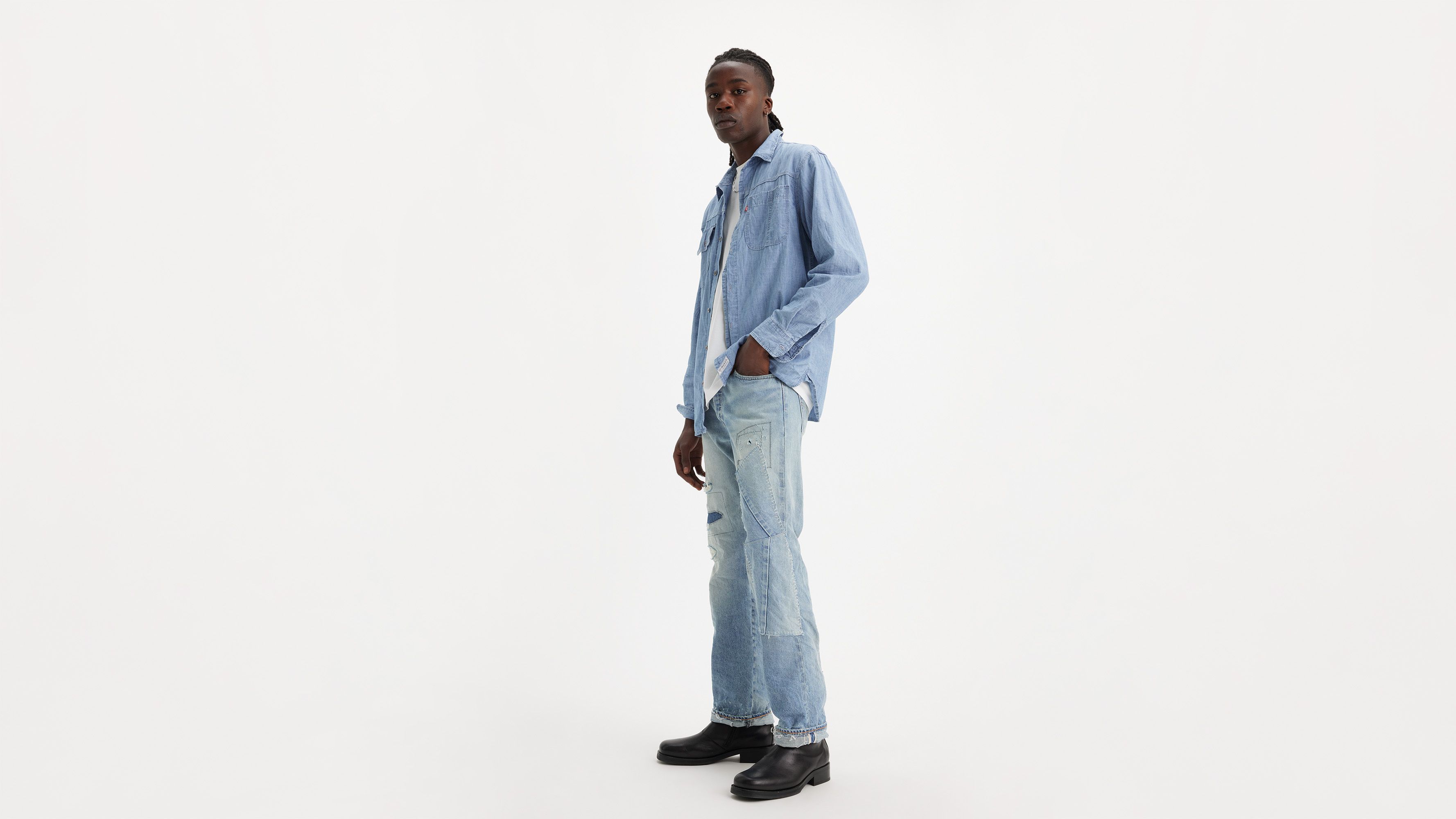 Levi's® jean 501® Original lisière selvedge - Happy To Be Here Destructed Hemp Selvedge - Bleu