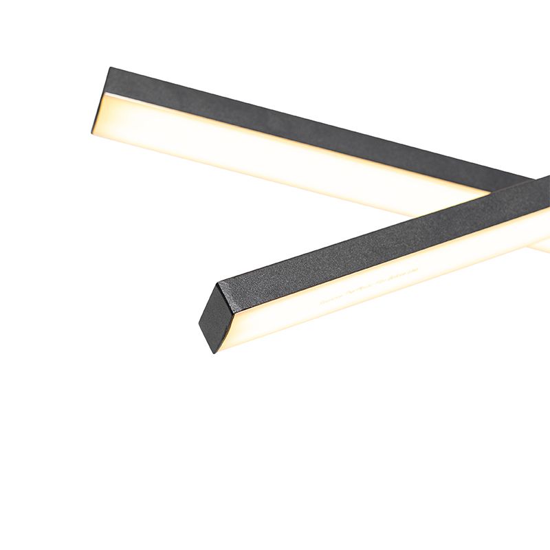 Hanglamp zwart incl. LED 3-staps dimbaar 3-lichts - Jolanta