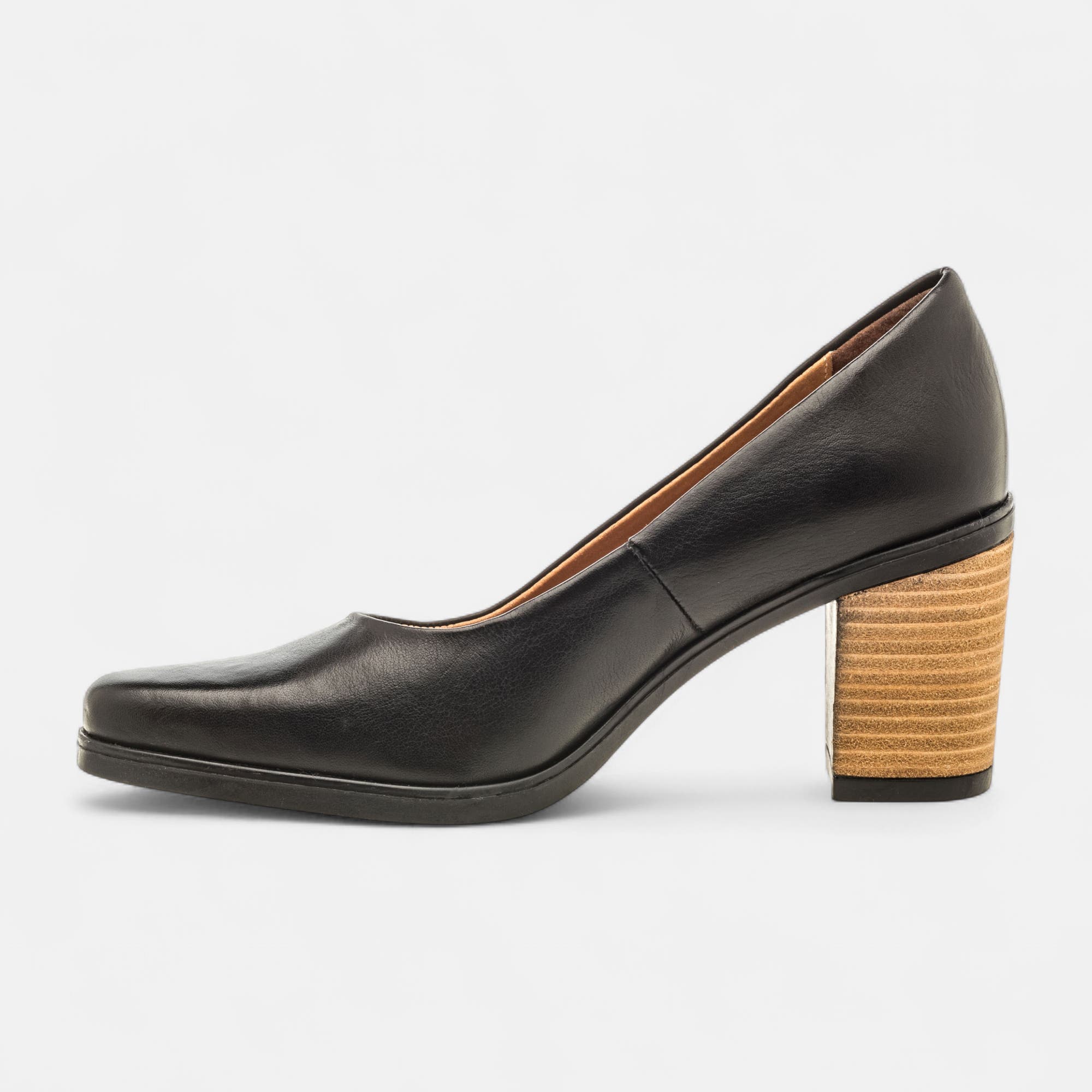 Escarpins à talon Femme en cuir noir