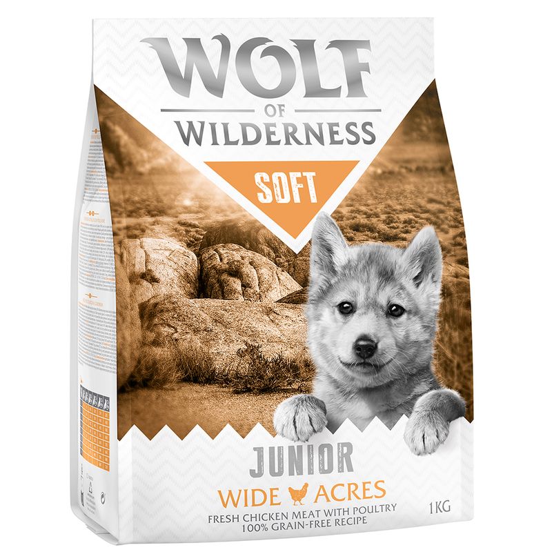 Wolf of Wilderness Junior Soft Wide Acres, poulet pour chiot