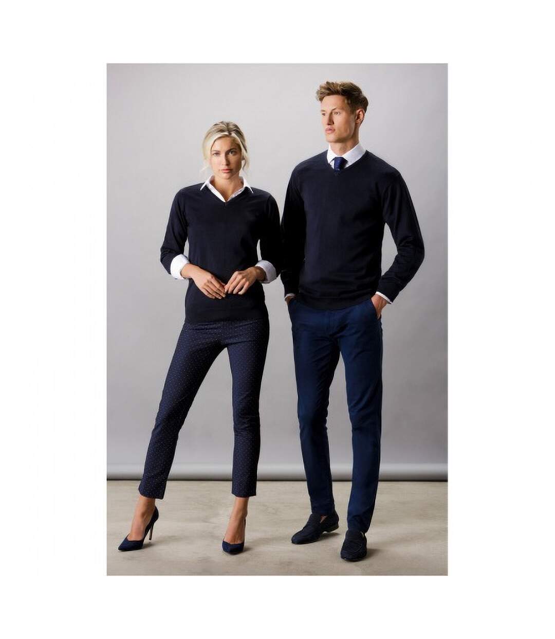 Pull à col en V Kustom Kit Arundel pour femme (Bleu marine) - UTBC1447