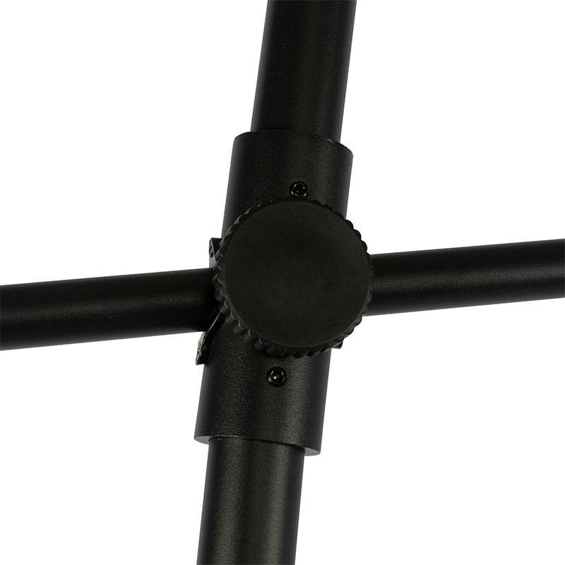 Design buiten vloerlamp zwart met witte kap IP44 - Robbert