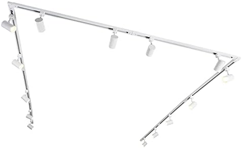 QAZQA - Modern Modernes Schienensystem Komplettset I Spotlight I Deckenspot I Deckenstrahler I Strahler weiß mit 14 Spot I Spotlight I Deckenspot I Deckenstrahler I Strahler I Lampe I Leuchtes 1-phasi