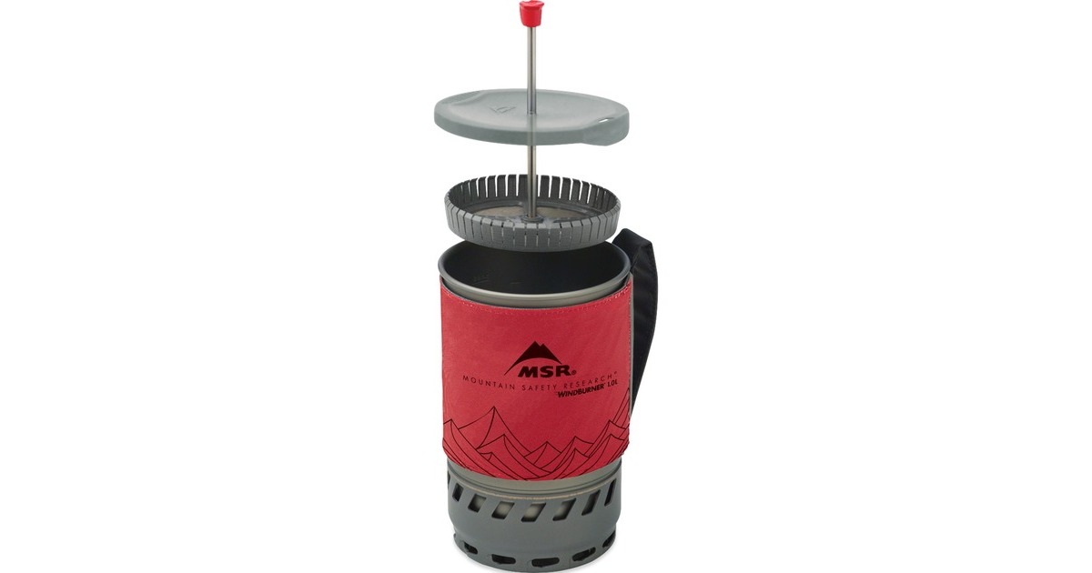 MSRWindBurner Personal Stove System 1L gaskooktoestel  (Grijs/rood)