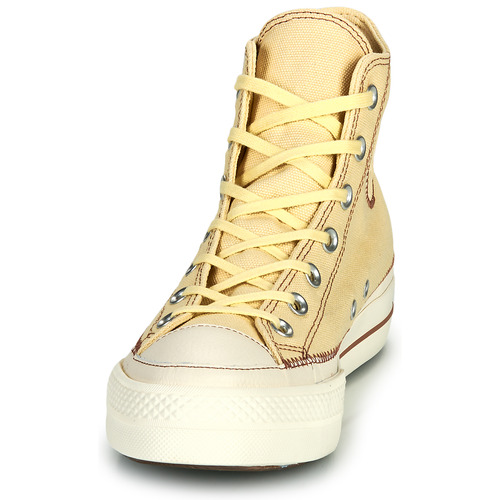 Converse - CHUCK TAYLOR ALL STAR LIFT PLATFORM CONTRAST STITCHING - Beige