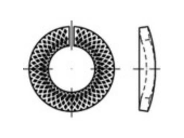 Låsekantringe 18 mm 29.4 mm Fjederstål verzinkt 150 stk TOOLCRAFT 159436