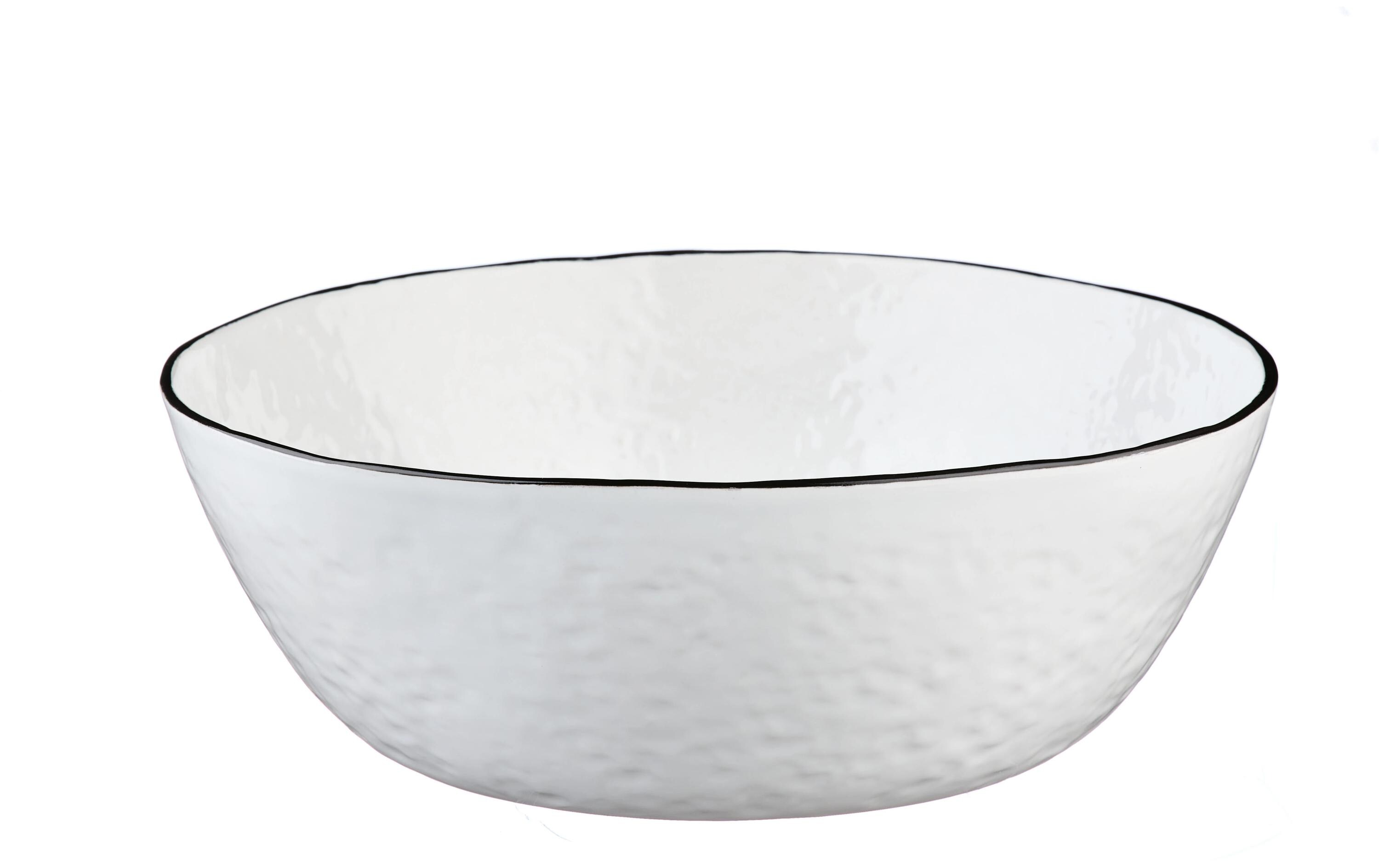 Salatschale Pure Ø 24 cm + Ø 30 cm 1 Stück, Weiss<br>Salatschüssel-Set PURE Steingut-Schalen, Servierschüsseln, grosse Keramikschalen