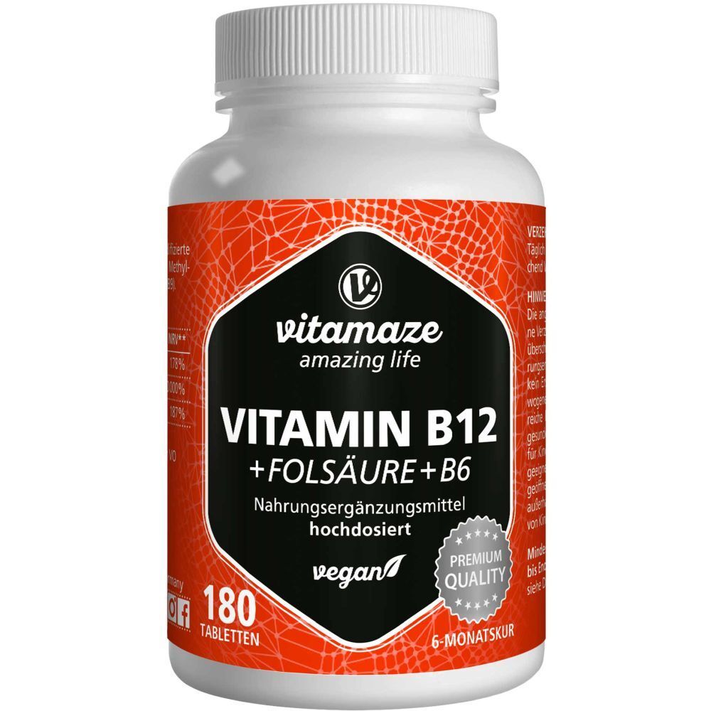 B12 1.000 µg hochdos. + B9 + B6 vegan
