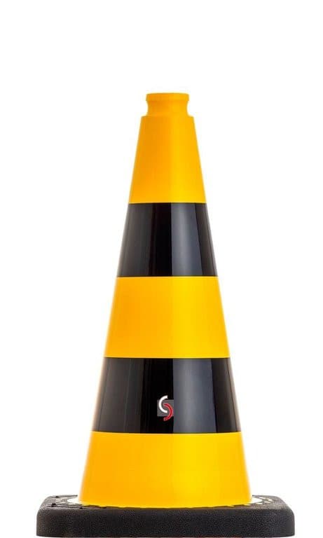 UvV Flex Warehouse and Operations Verkeerskegel Waarschuwingskegel Pyloon Geel-Zwart / 50 cm / 1 Kegel