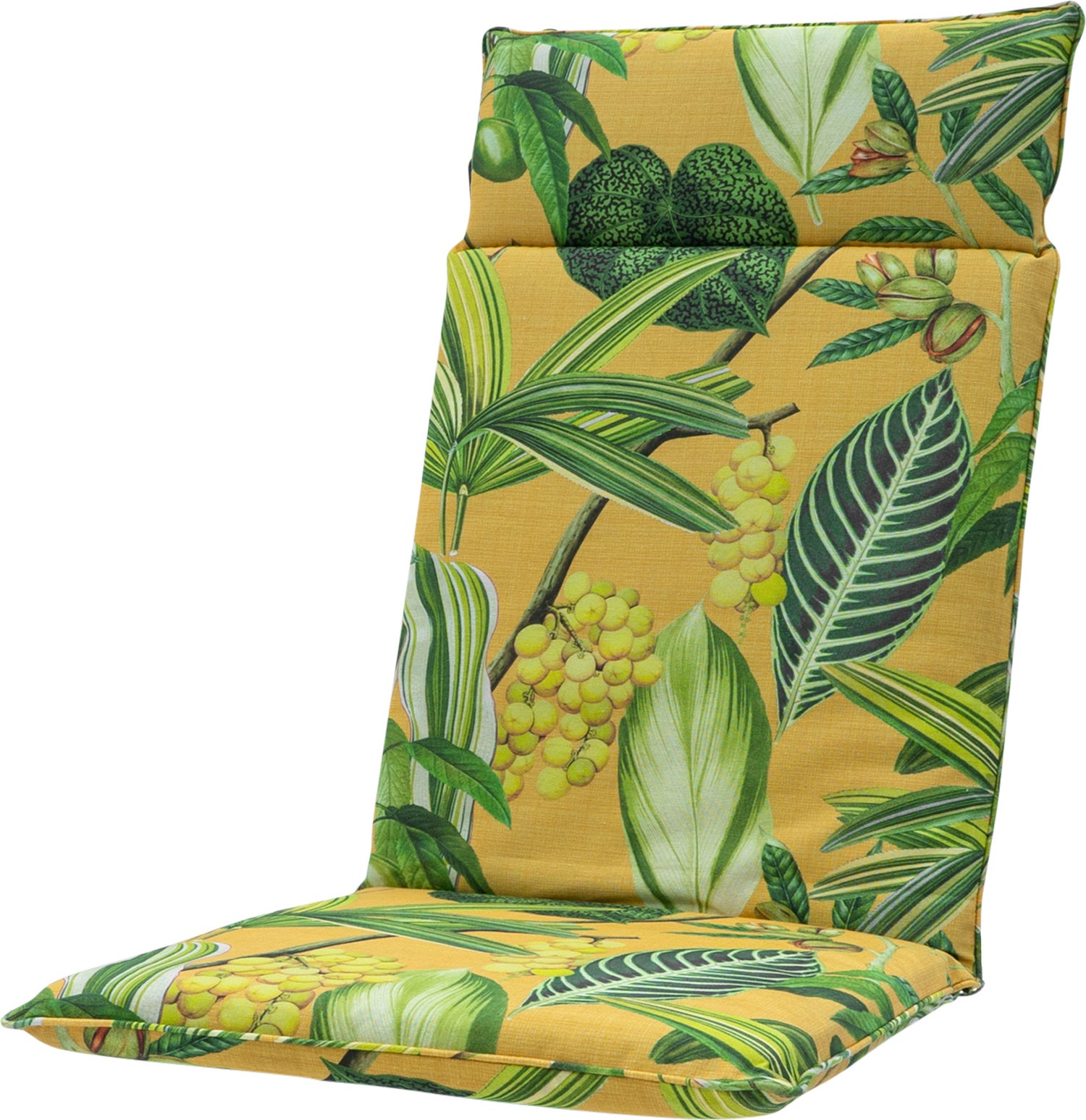 Madison tuinkussen hoge rug La Grave geel 120 x 50 cm