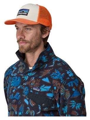 Casquette Patagonia P-6 Logo Trucker Blanc/Orange Unisexe