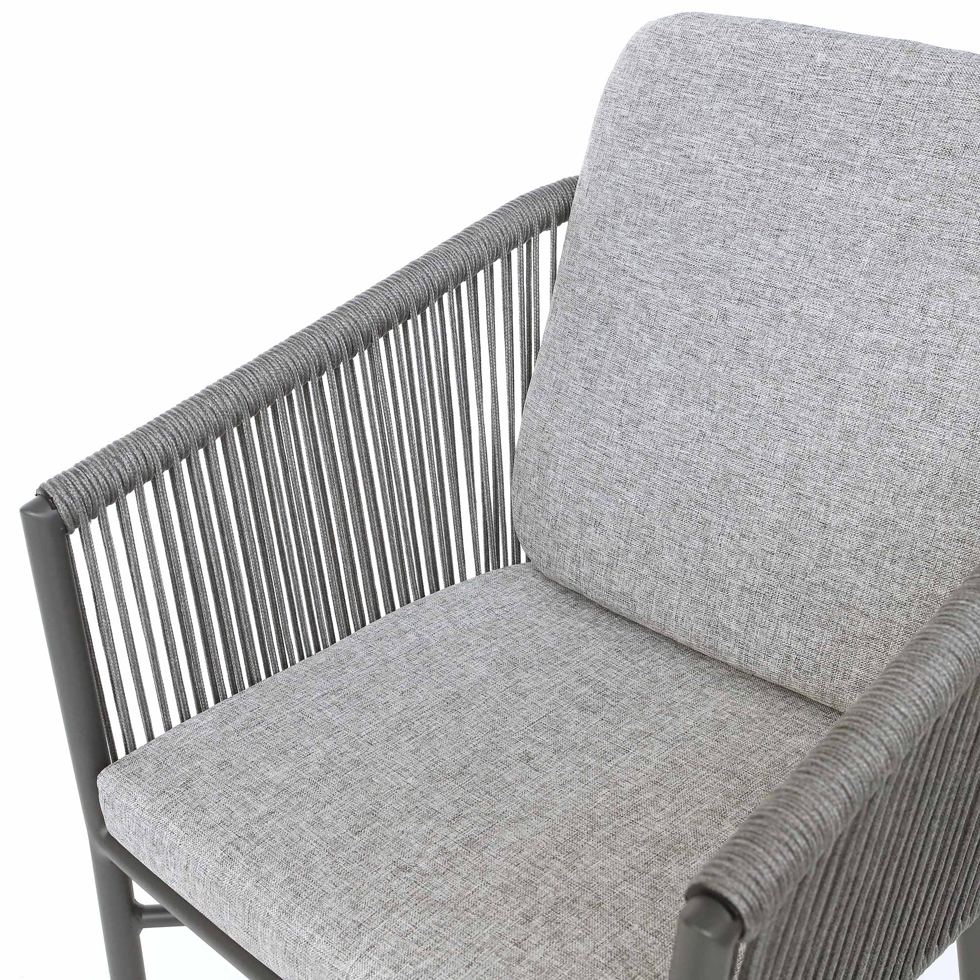 Armsessel 'Fendt' aus Aluminium, anthrazit, grau, B 56 cm, L 61 cm, H 76 cm günstig bestellen