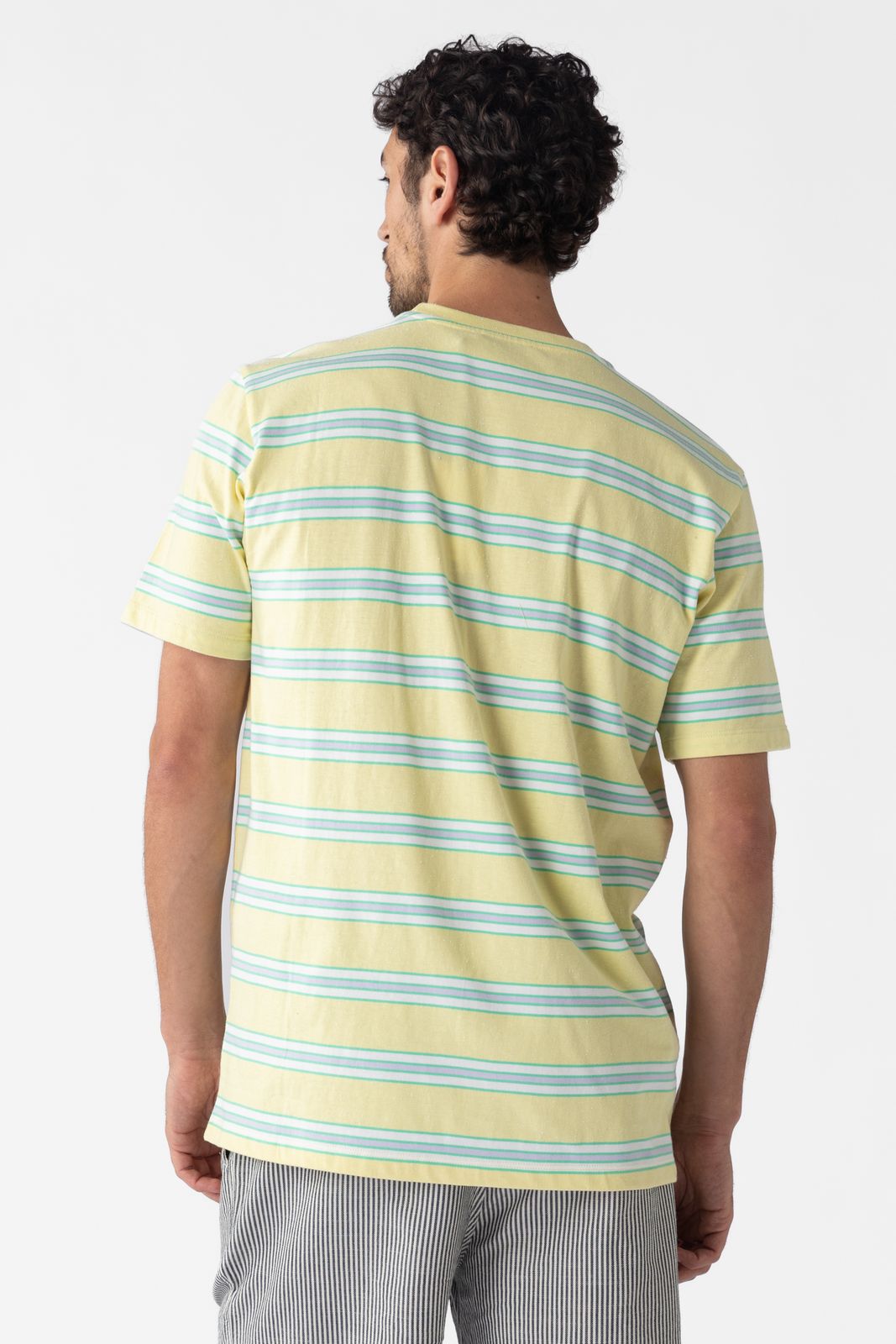 Lichtgeel gestreept T-shirt