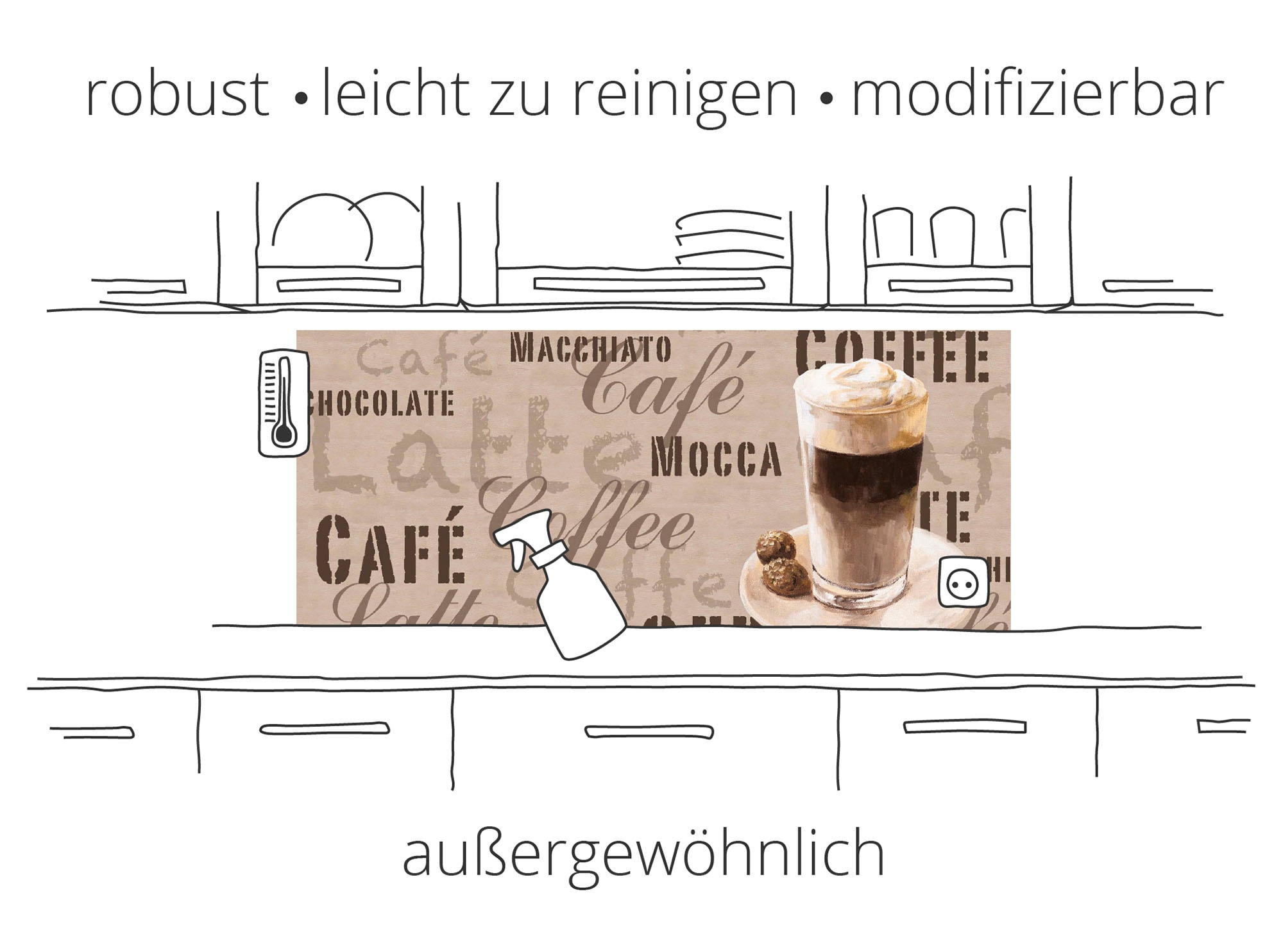 Artland Küchenrückwand »Limone mit Spritzwasser« Alu Spritzschutz mit Klebeband, einfache Montage
