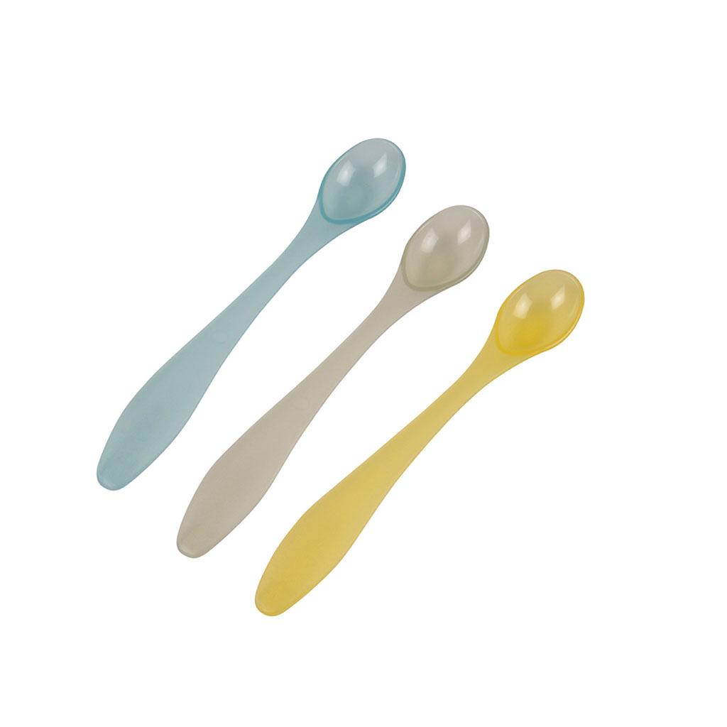 Lot de 3 cuillères bébé plastique