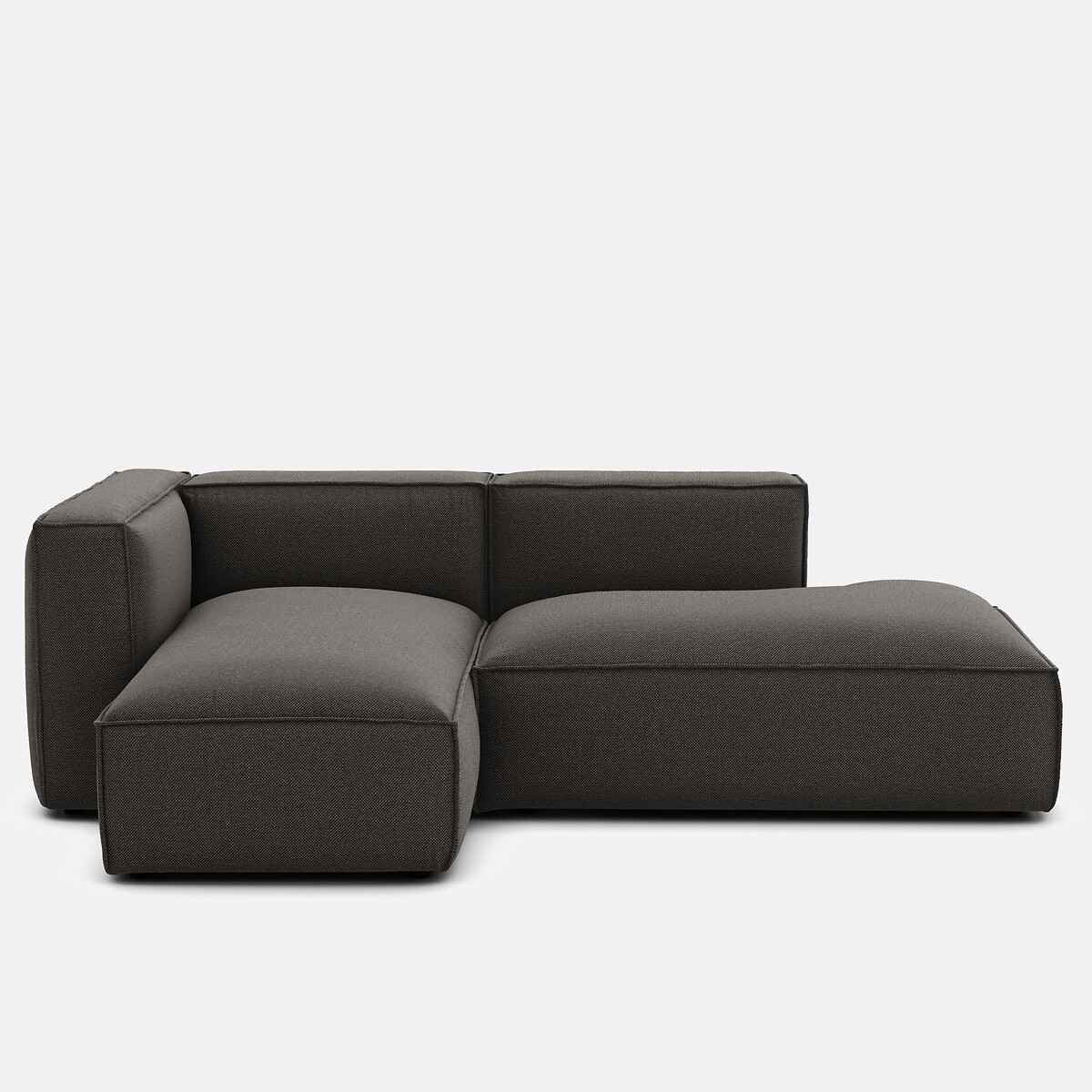 LA REDOUTE INTERIEURS<br>Sofá lounge, direito, tecido texturizado, Seven